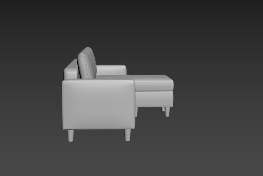 CHAIR SOFA Low-poly 3D model_2