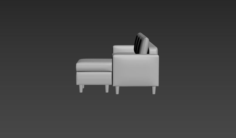 CHAIR SOFA Low-poly 3D model_4