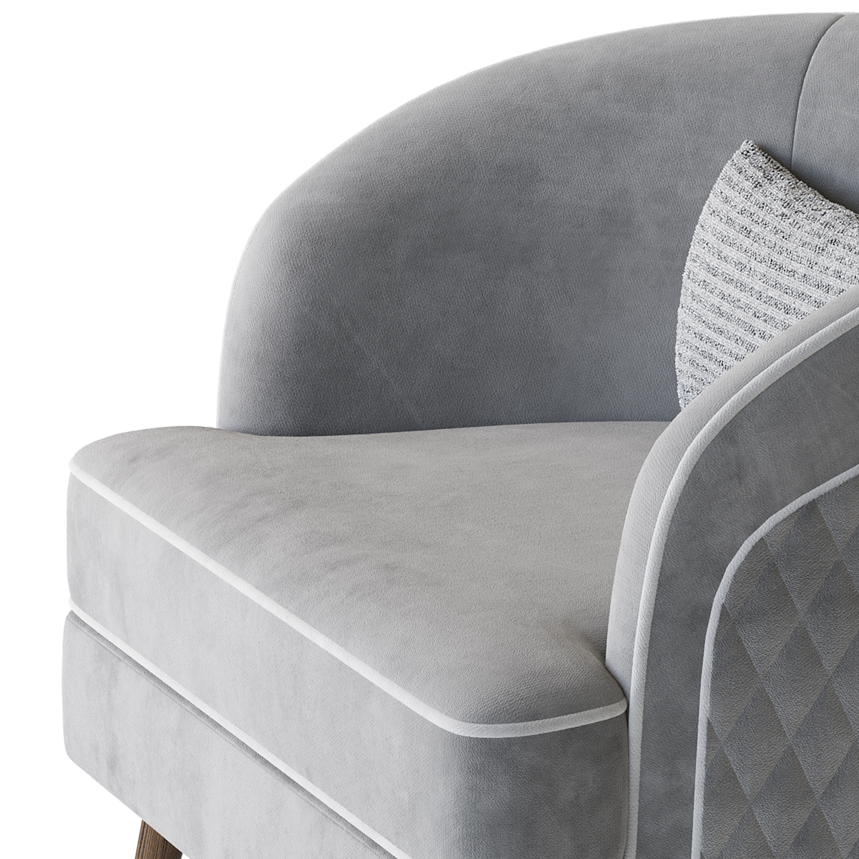 FH-7272 Boston Arm Chairs Pair 3D model_15