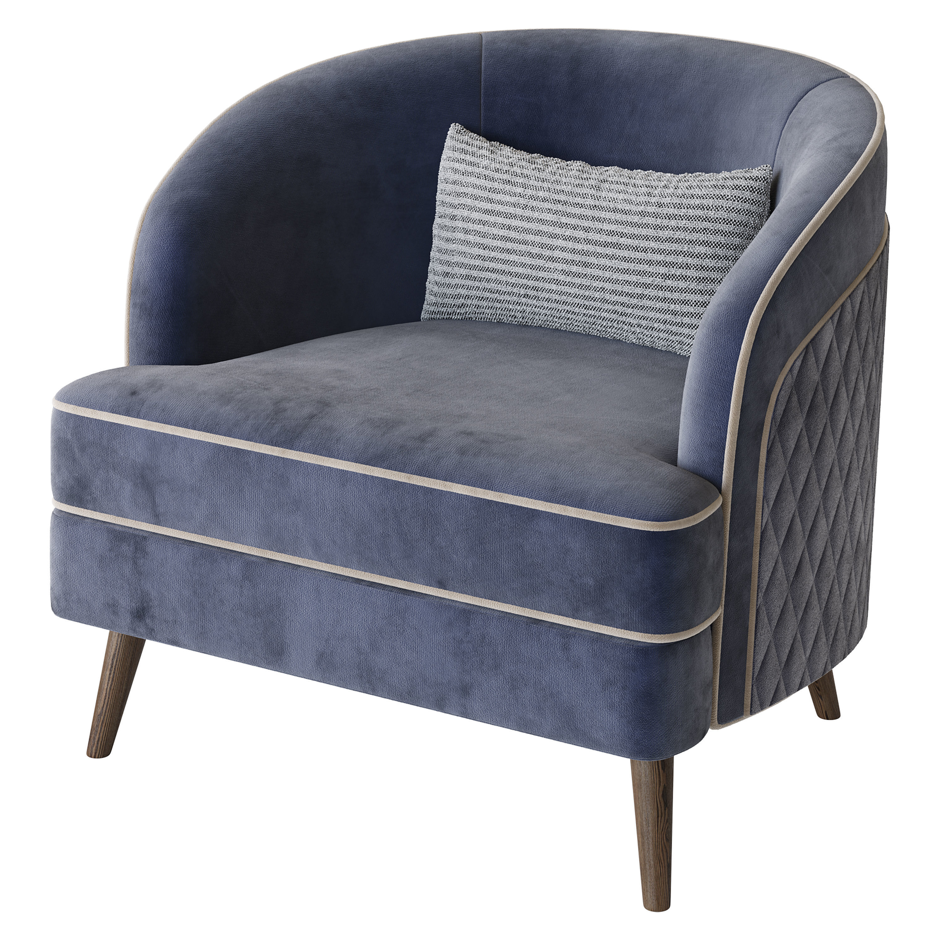 FH-7272 Boston Arm Chairs Pair 3D model_17