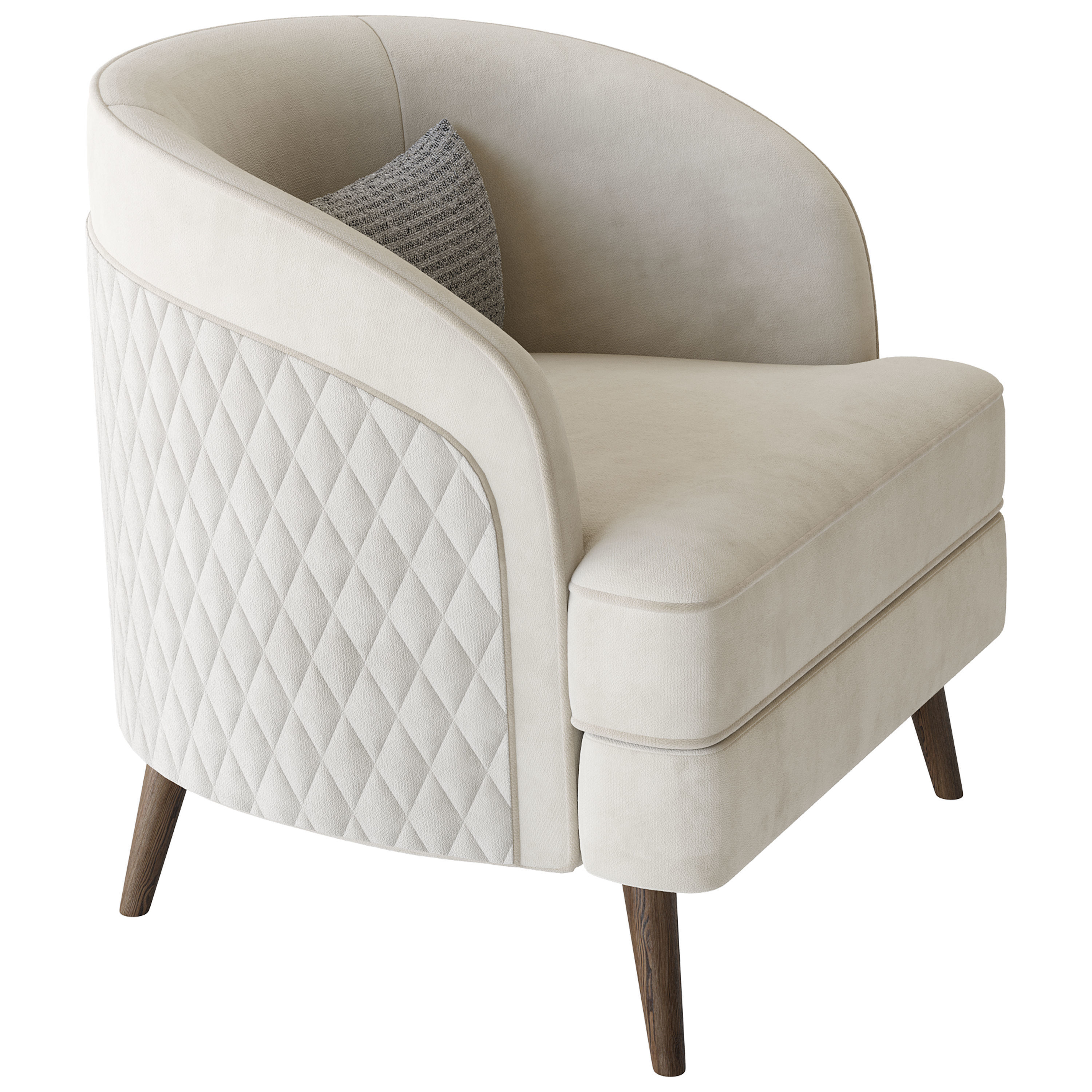 FH-7272 Boston Arm Chairs Pair 3D model_20