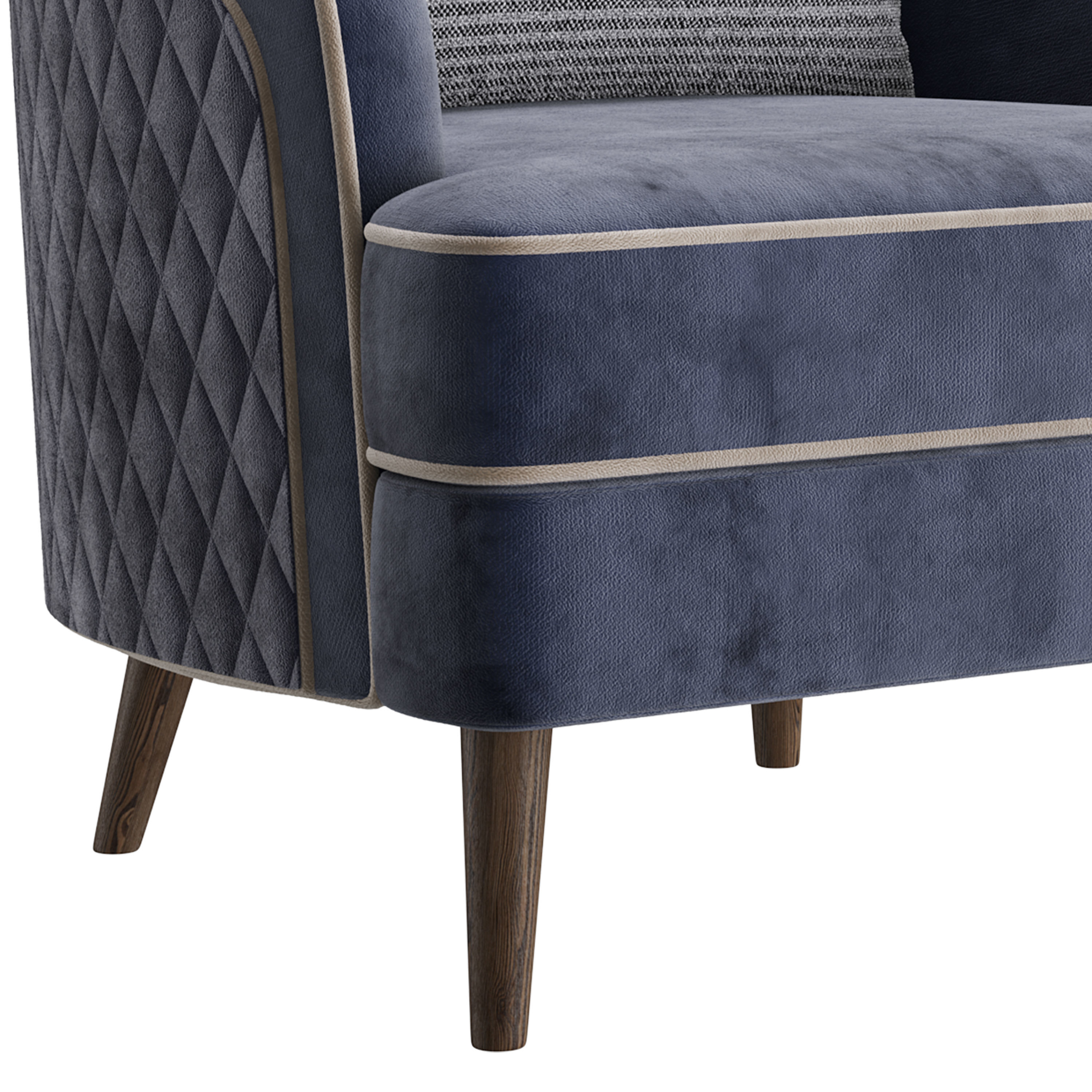 FH-7272 Boston Arm Chairs Pair 3D model_3