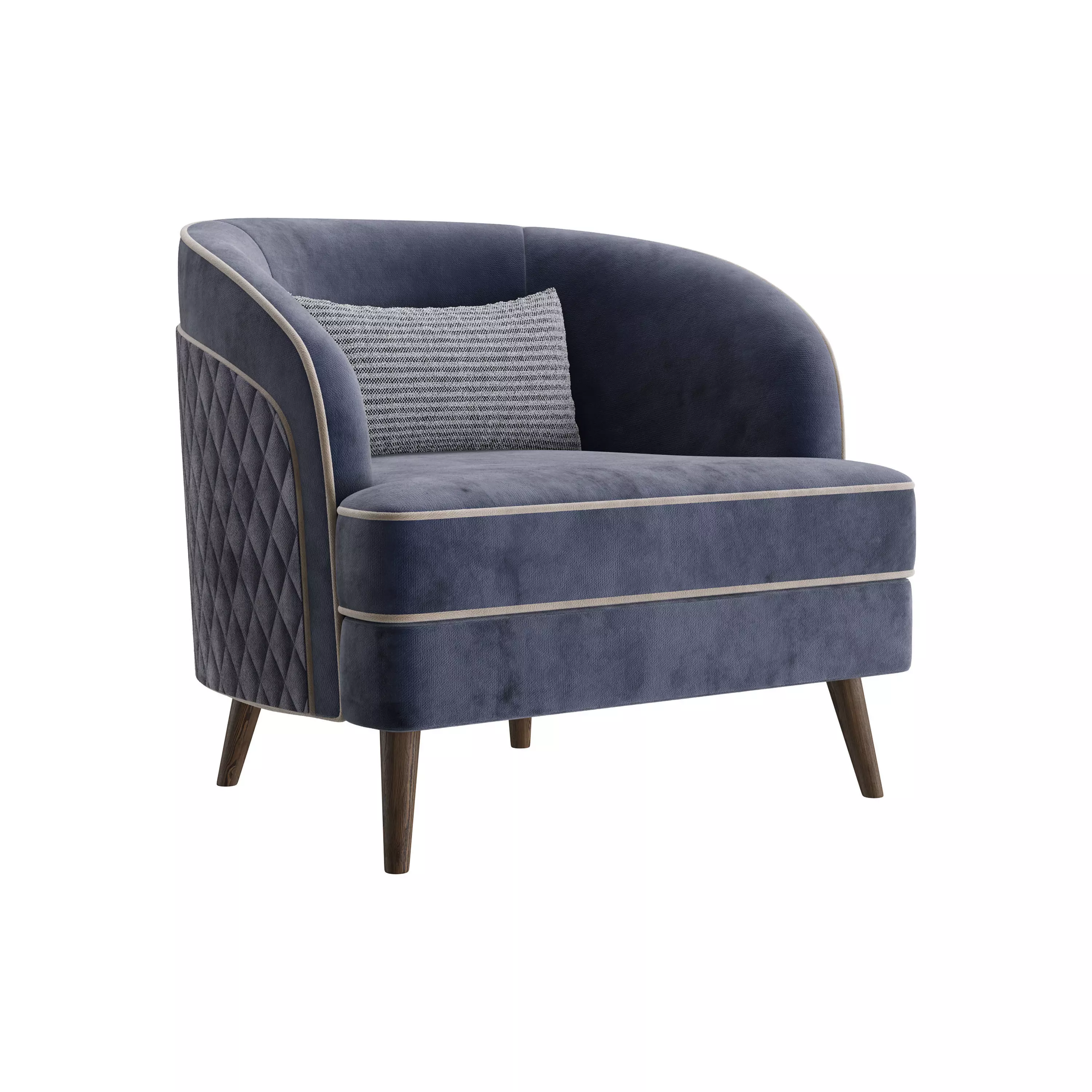 FH-7272 Boston Arm Chairs Pair 3D model_0