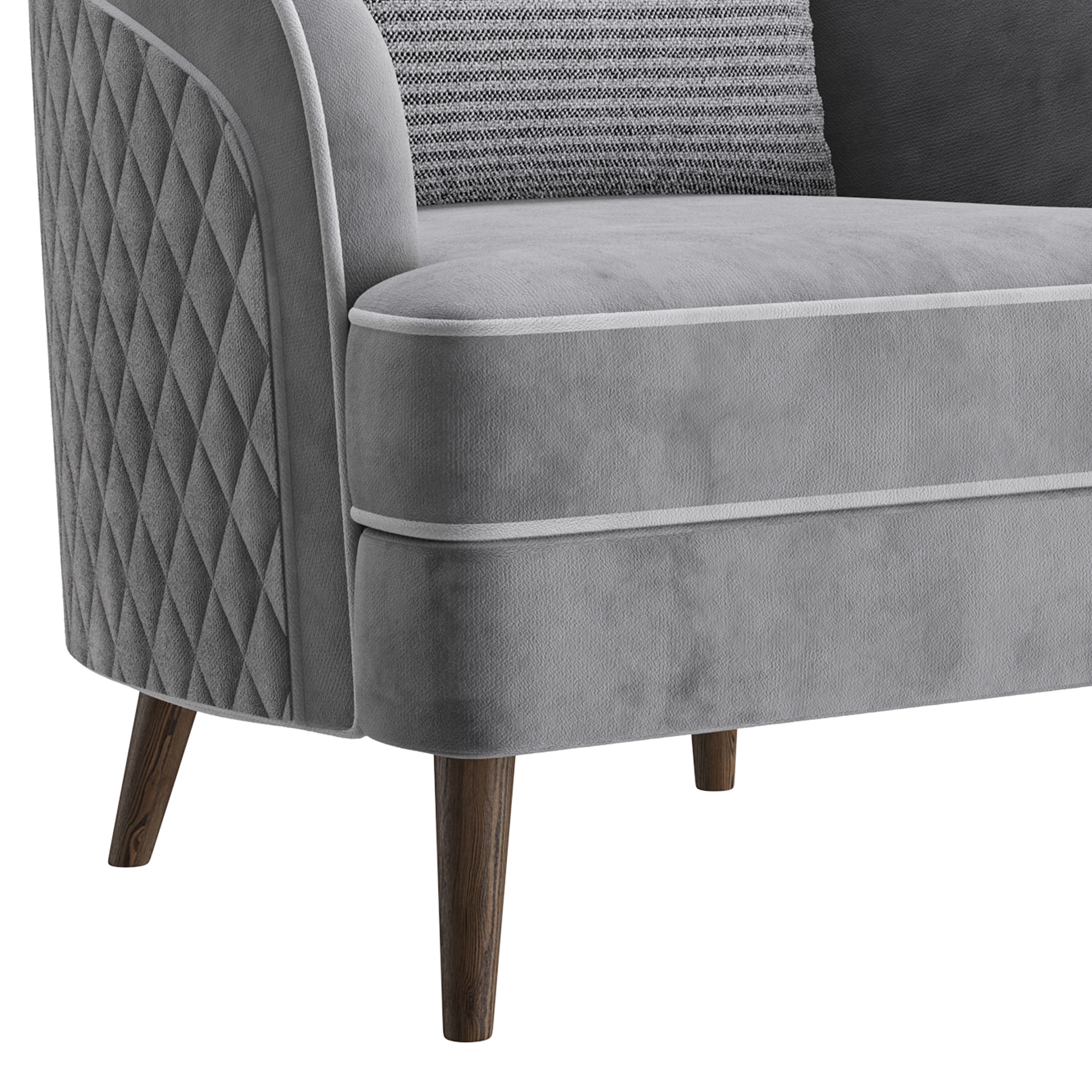 FH-7272 Boston Arm Chairs Pair 3D model_7