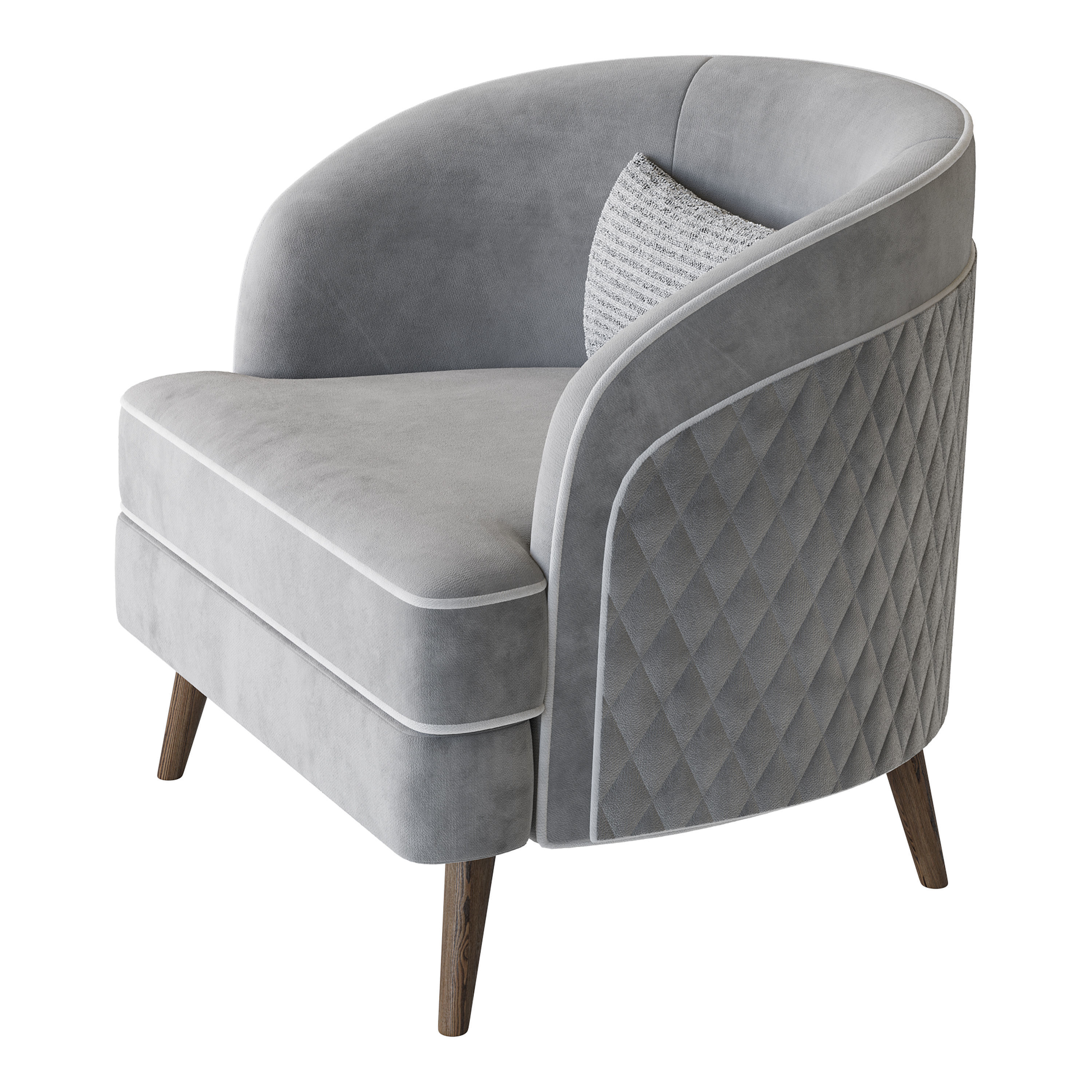 FH-7272 Boston Arm Chairs Pair 3D model_14