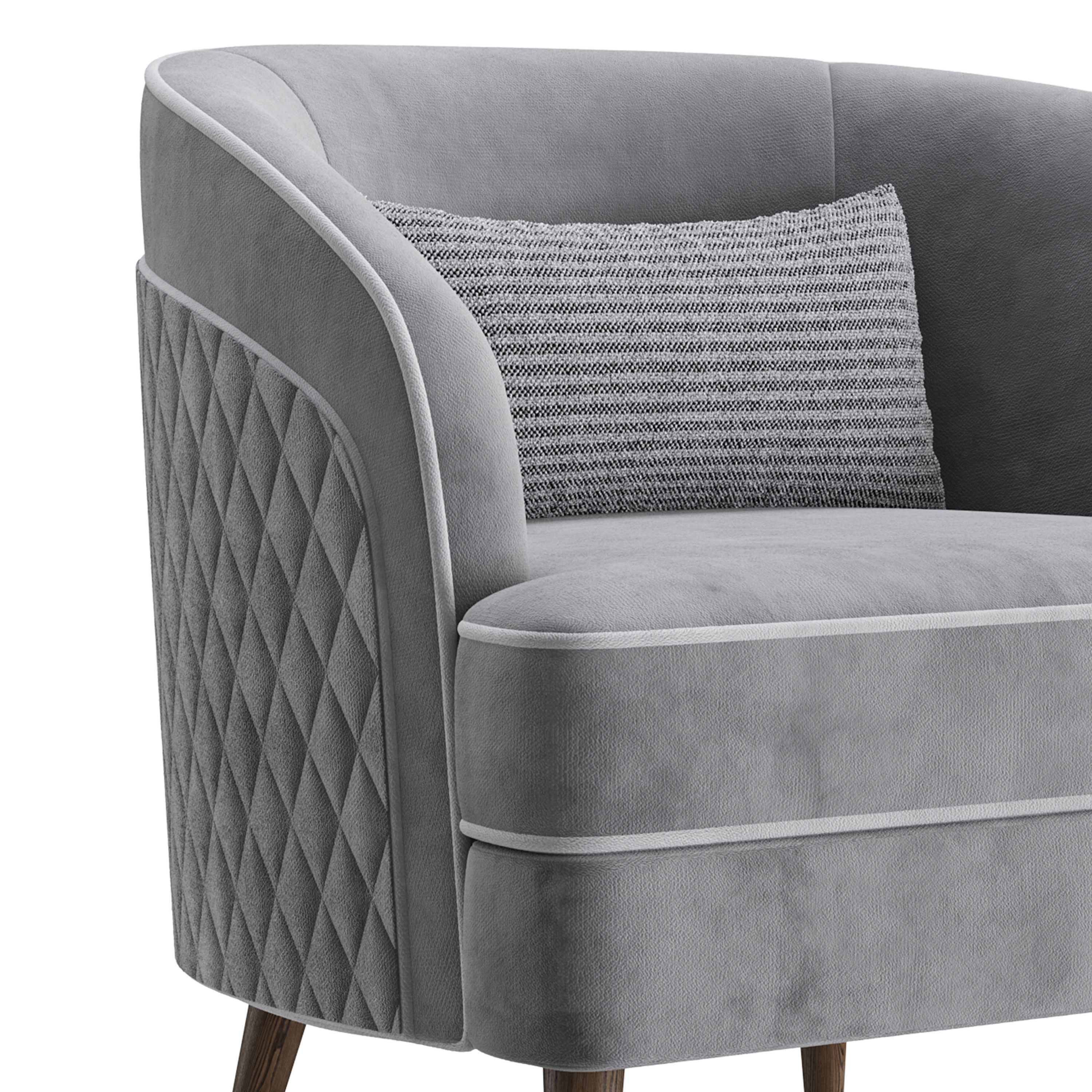 FH-7272 Boston Arm Chairs Pair 3D model_6