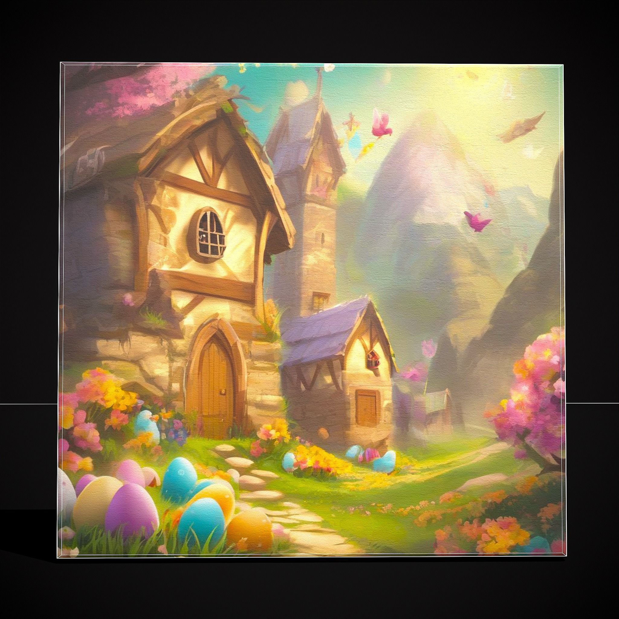 Easter Painting Eight Low-poly 3D model_4