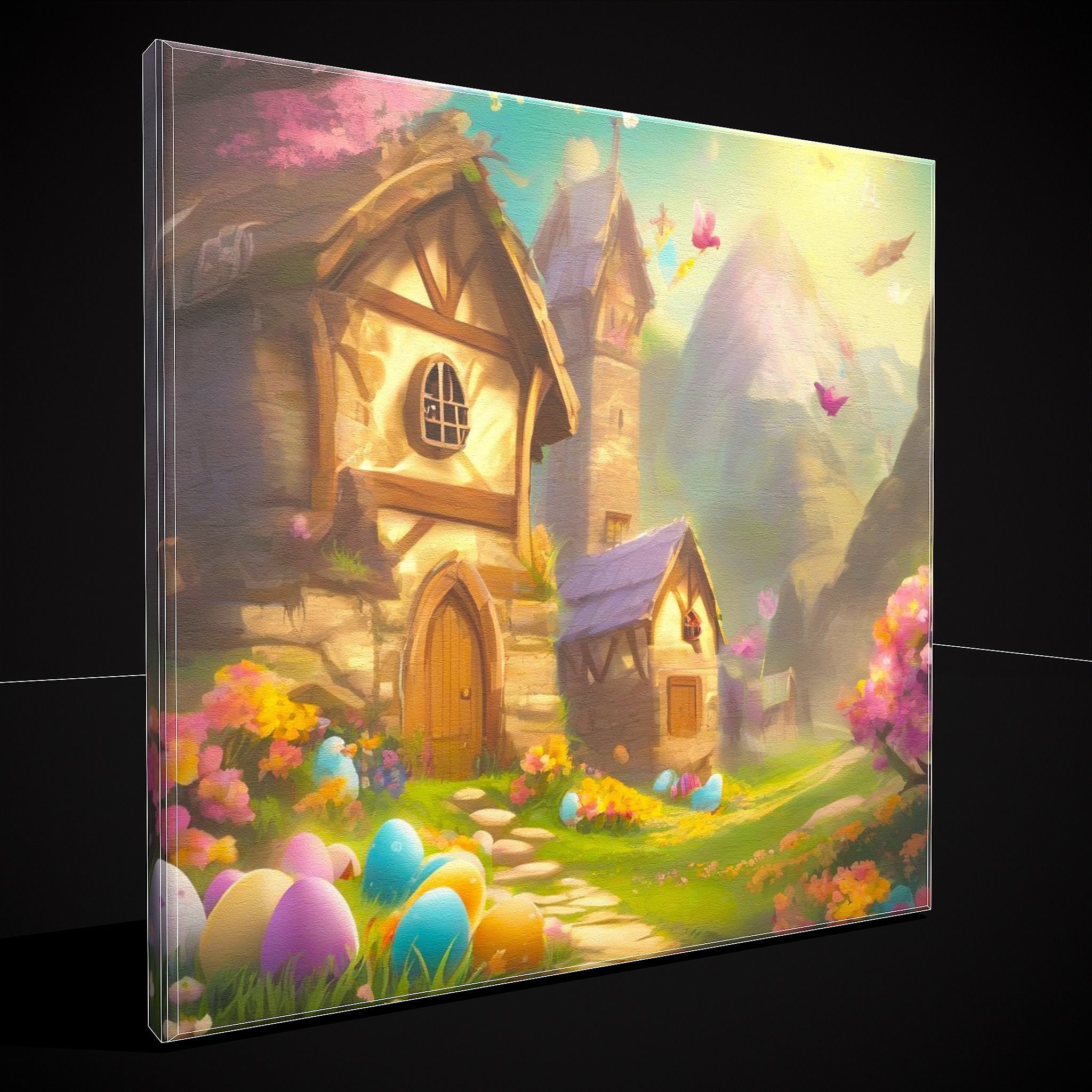 Easter Painting Eight Low-poly 3D model_2