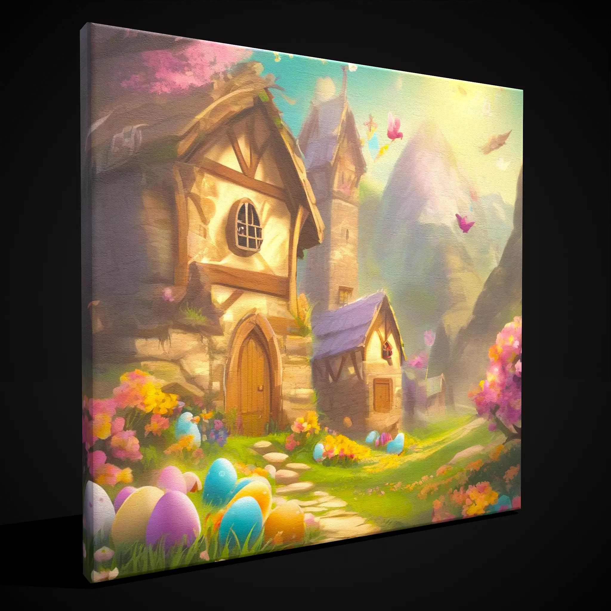 Easter Painting Eight Low-poly 3D model_0