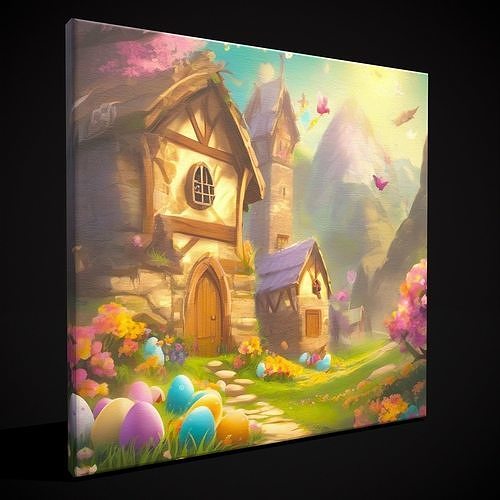 Easter Painting Eight Low-poly 3D model