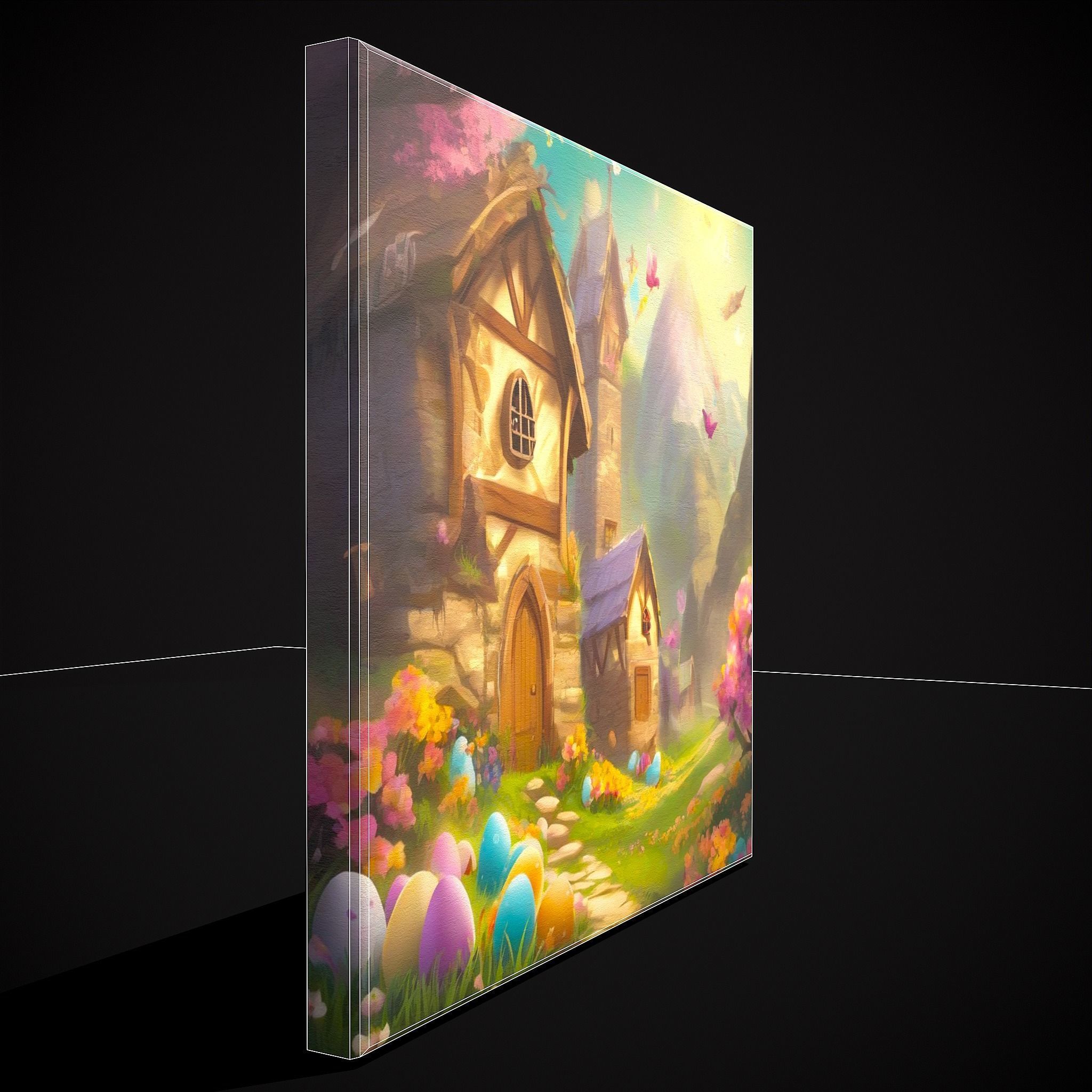 Easter Painting Eight Low-poly 3D model_6