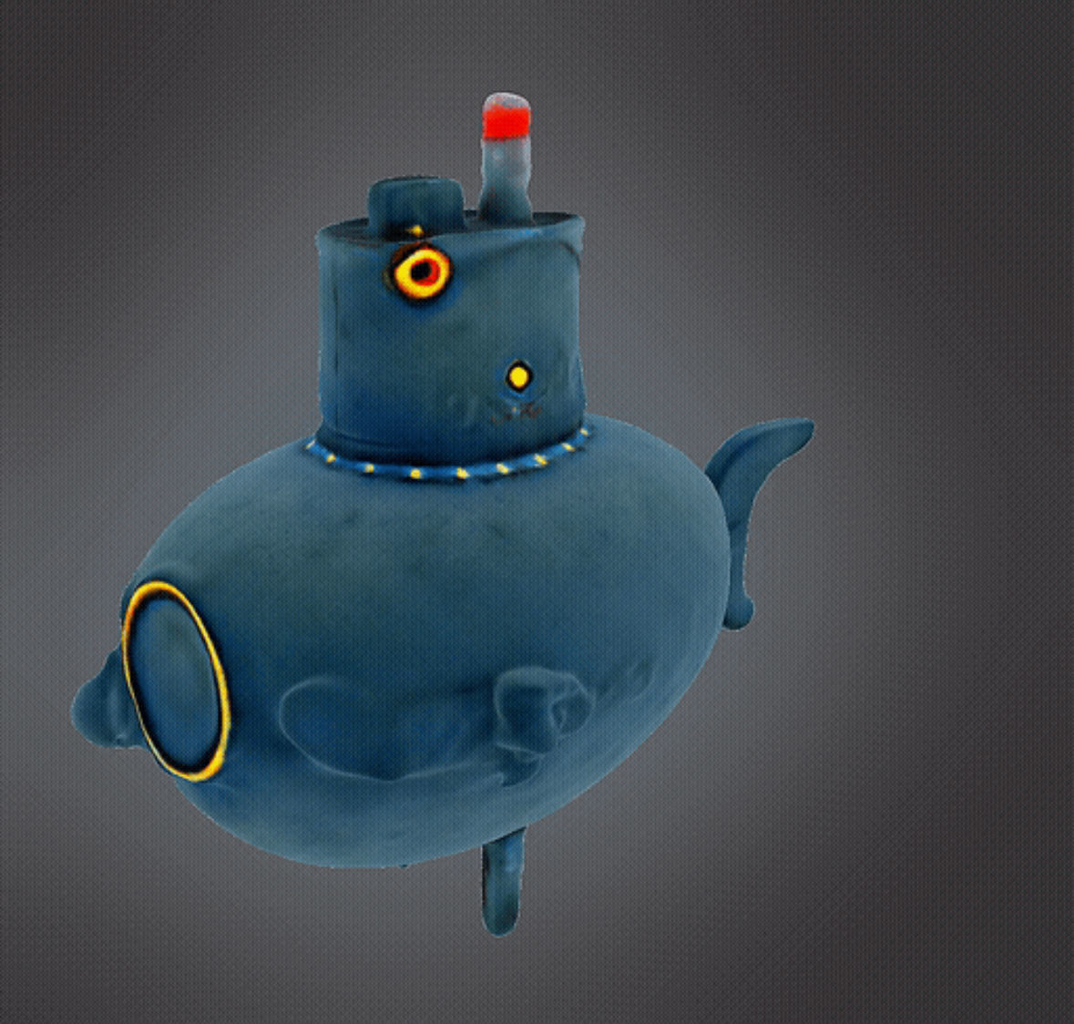 Fish Submarine 3D print model_5