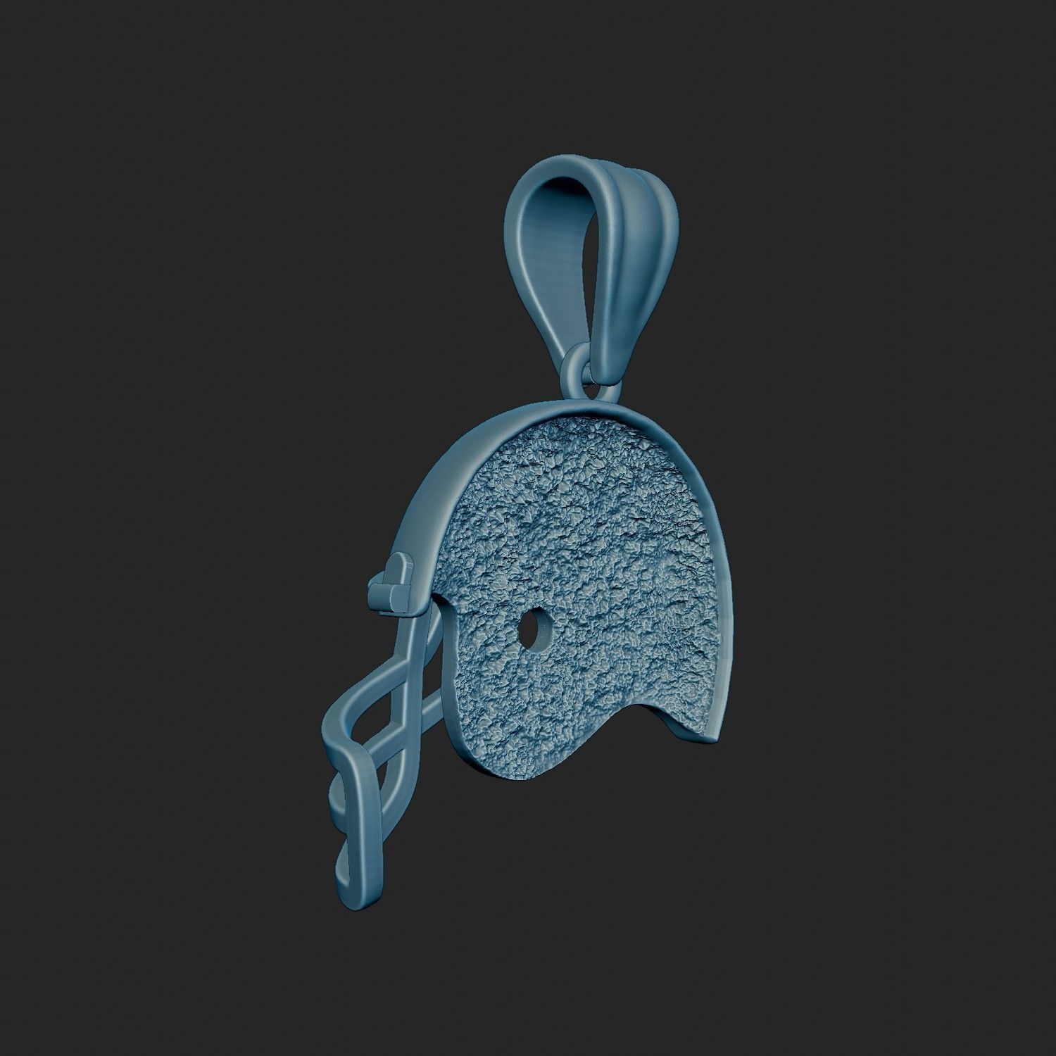 Textured American Football Helmet 3d Model 3D print model_5