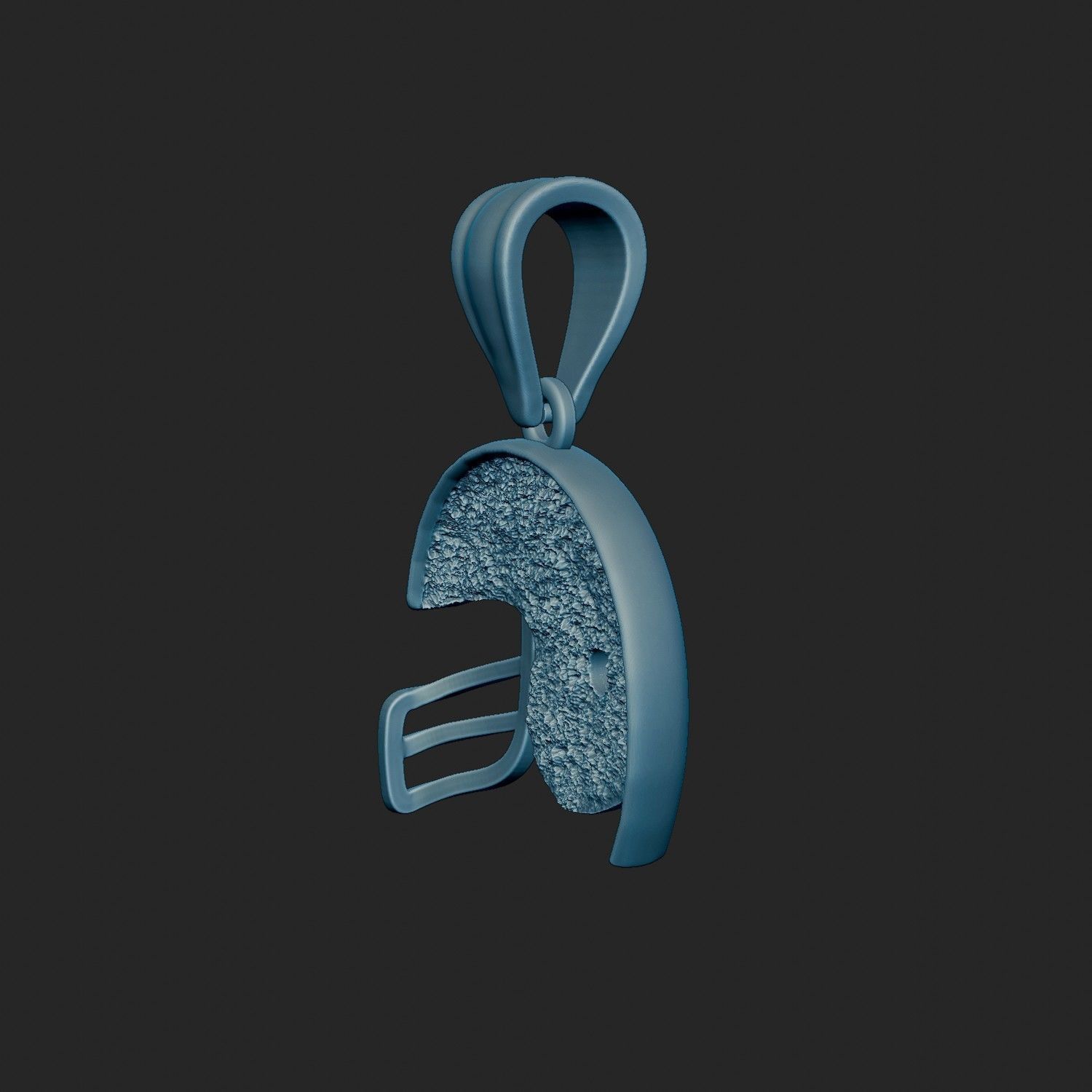Textured American Football Helmet 3d Model 3D print model_3