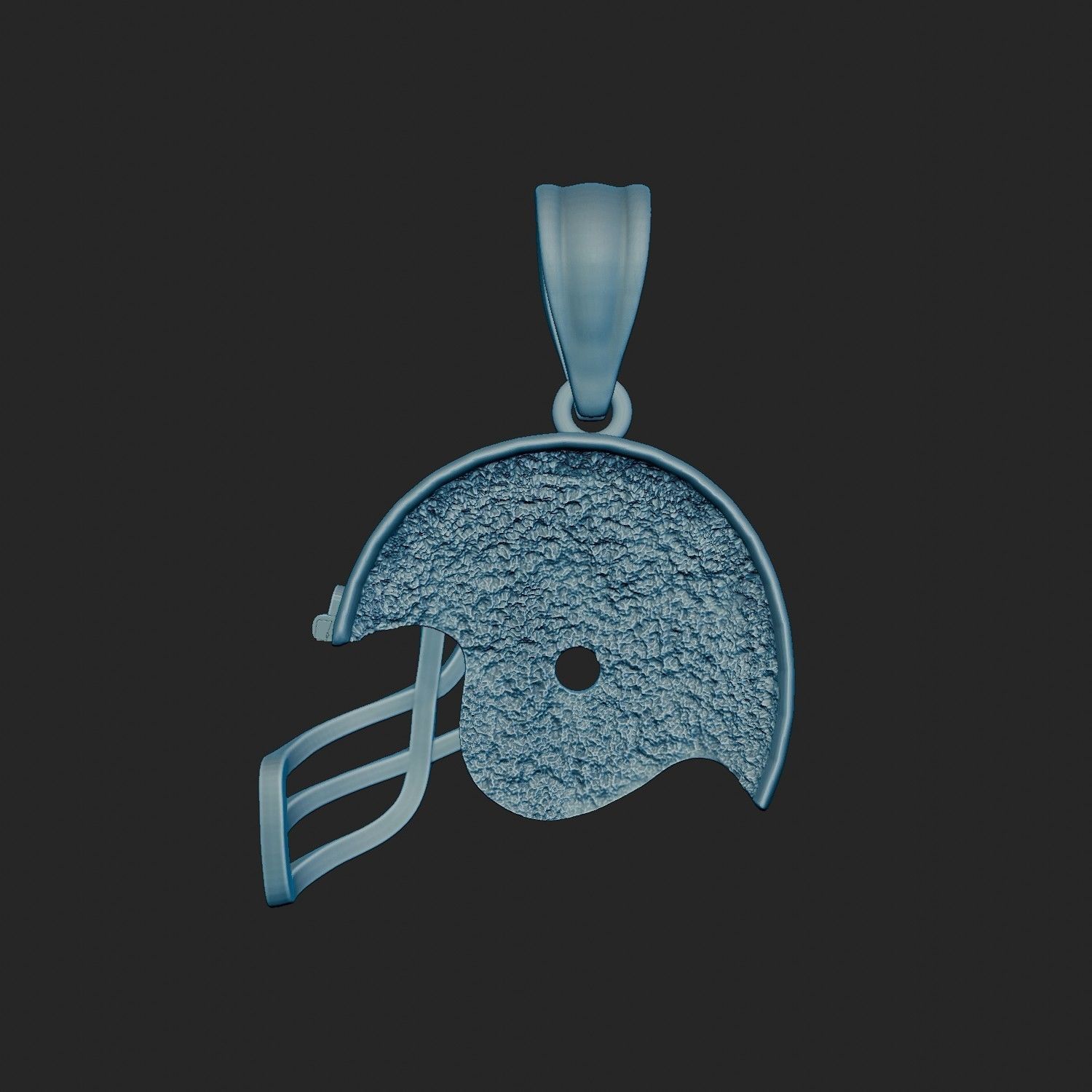 Textured American Football Helmet 3d Model 3D print model_4