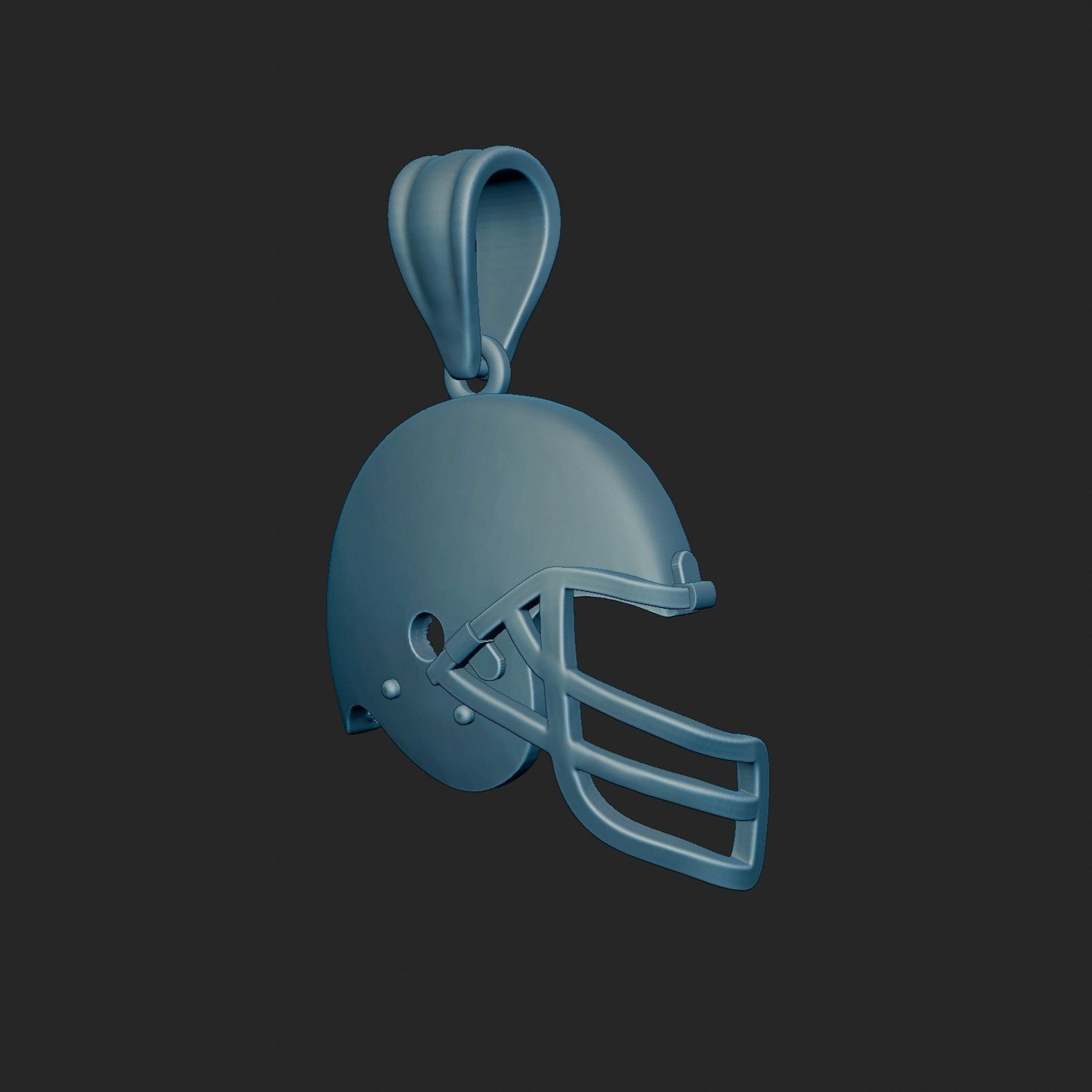Textured American Football Helmet 3d Model 3D print model_7