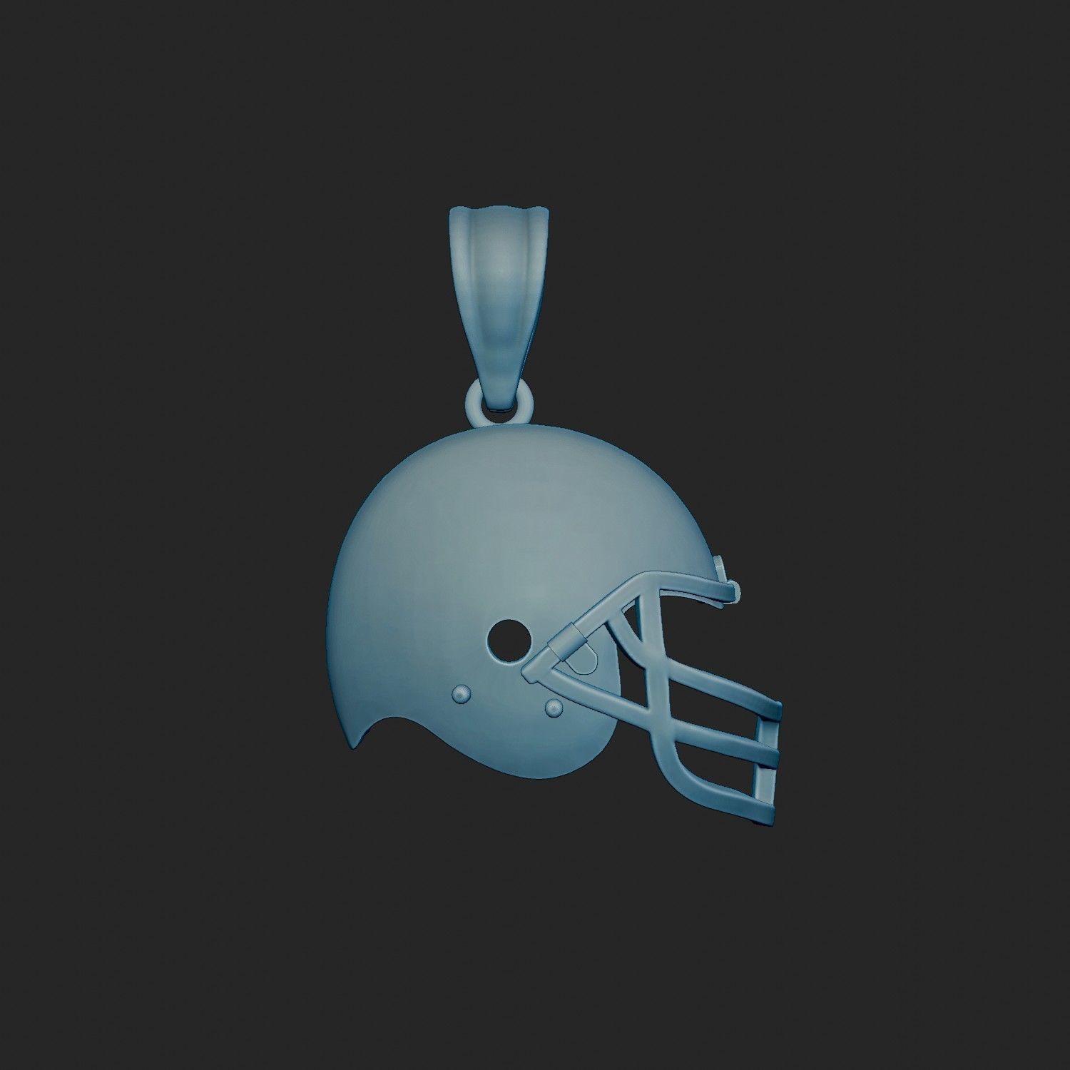 Textured American Football Helmet 3d Model 3D print model_1