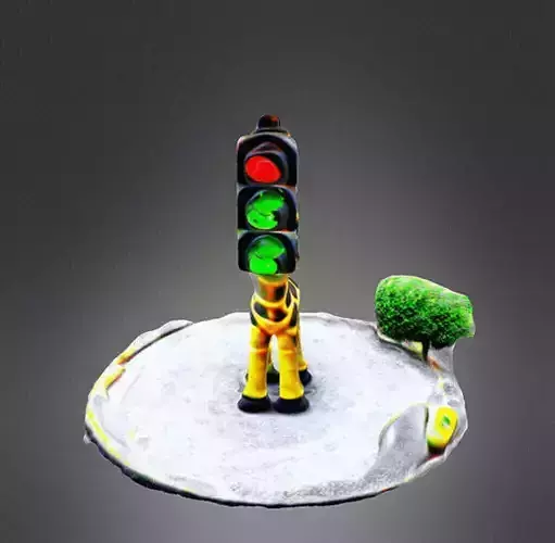 Traffic Light Head Giraffe 3D print model