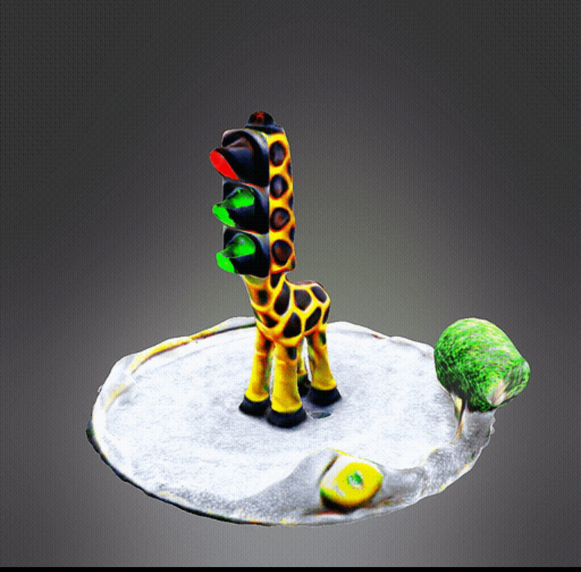 Traffic Light Head Giraffe 3D print model_5