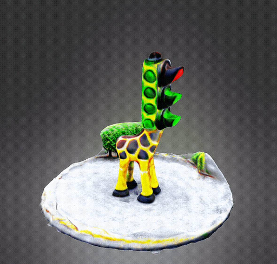 Traffic Light Head Giraffe 3D print model_1