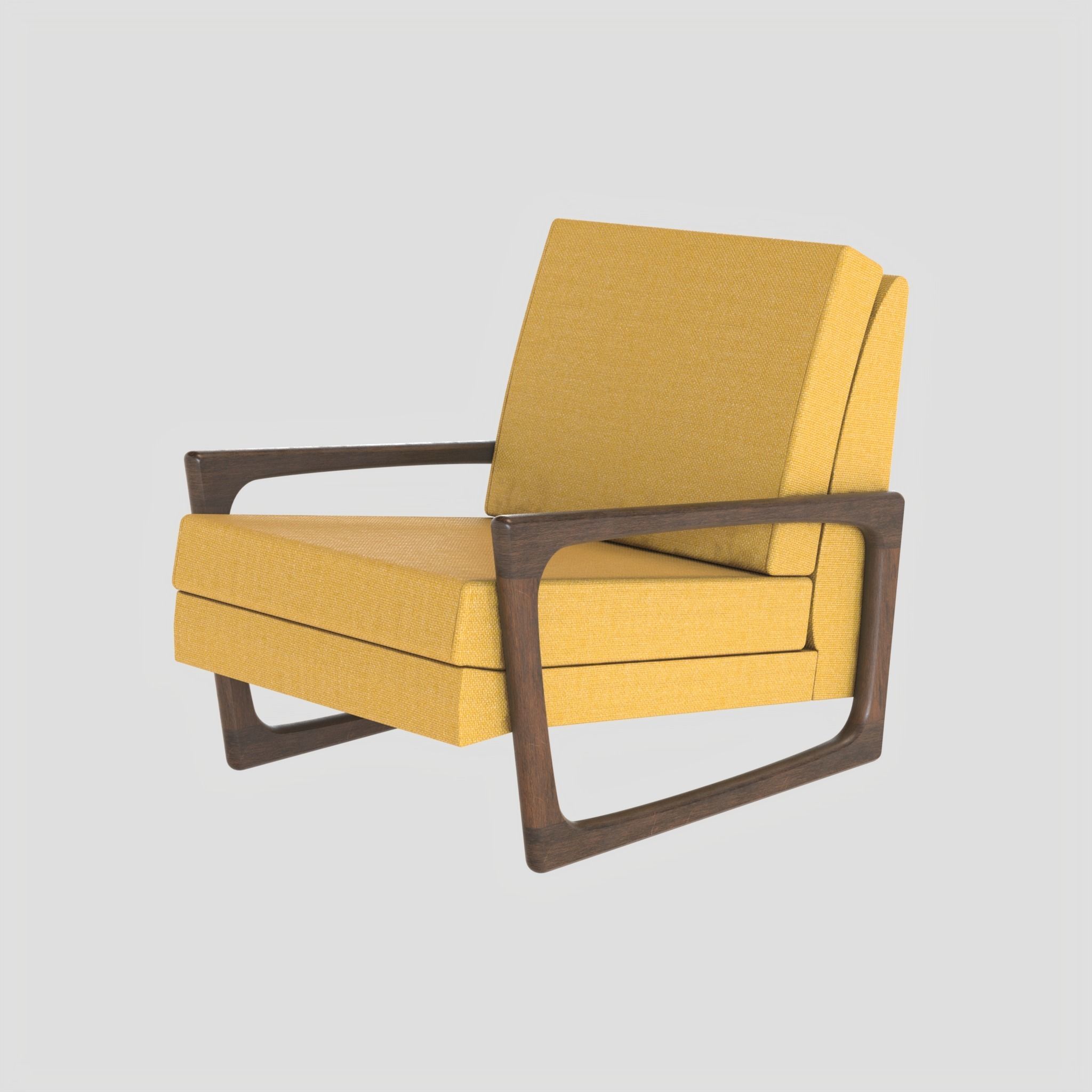Adrian Pearsall Vintage Club Chair 3D model_5