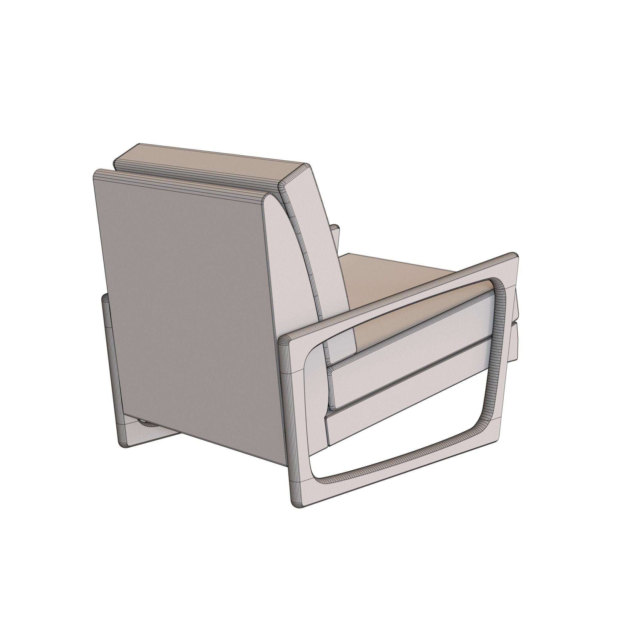 Adrian Pearsall Vintage Club Chair 3D model_17