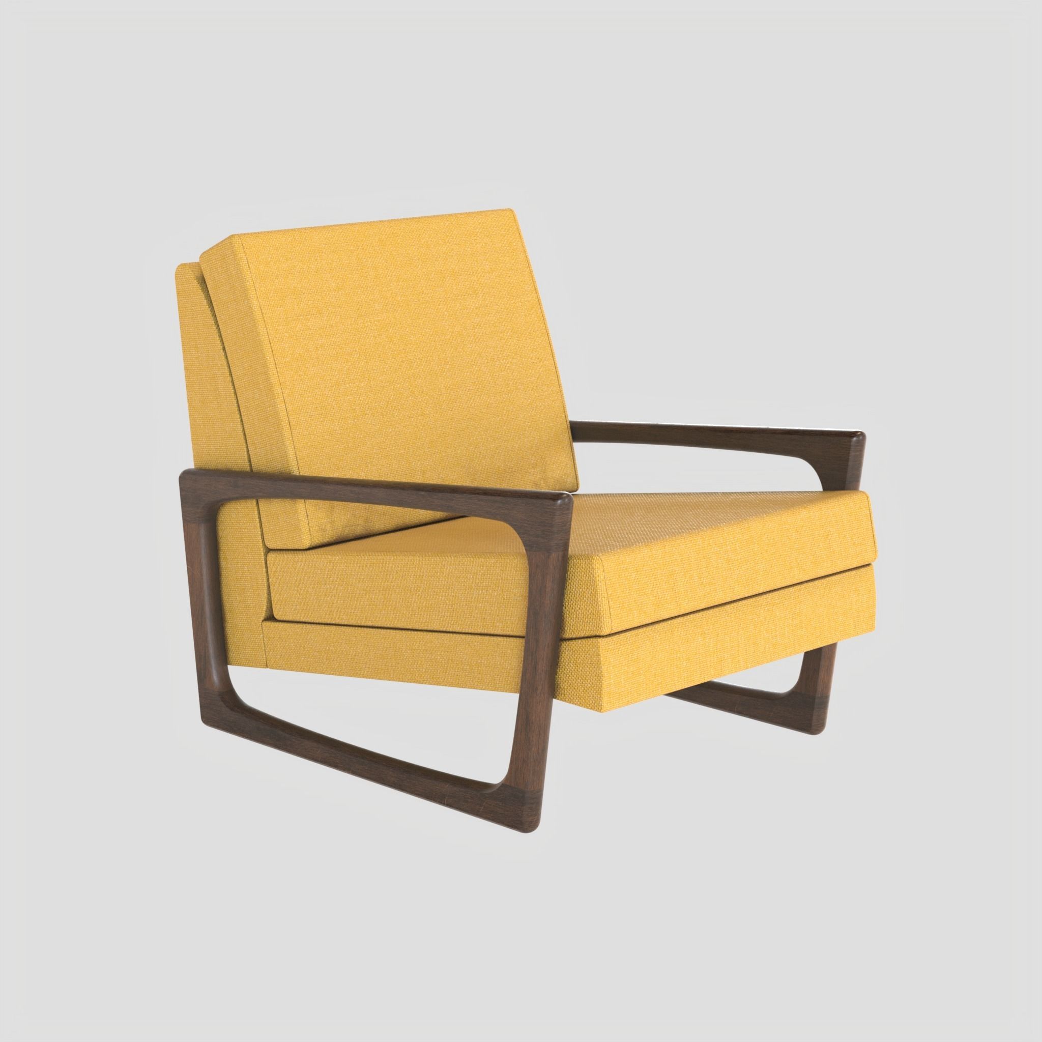 Adrian Pearsall Vintage Club Chair 3D model_7