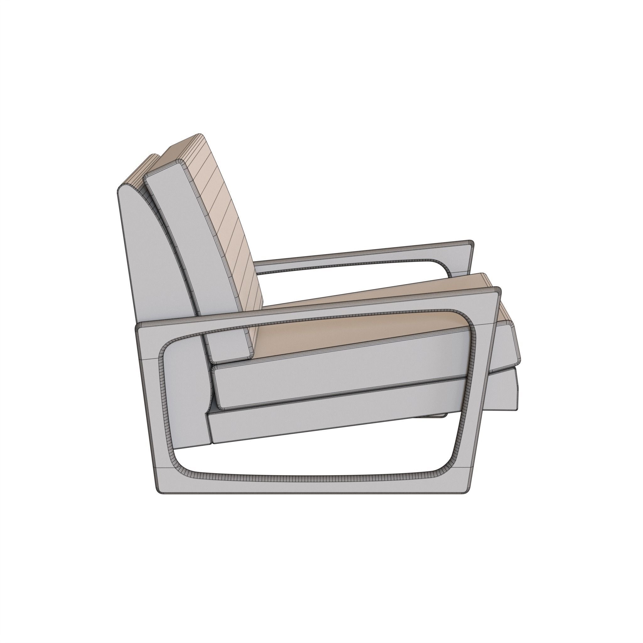 Adrian Pearsall Vintage Club Chair 3D model_16