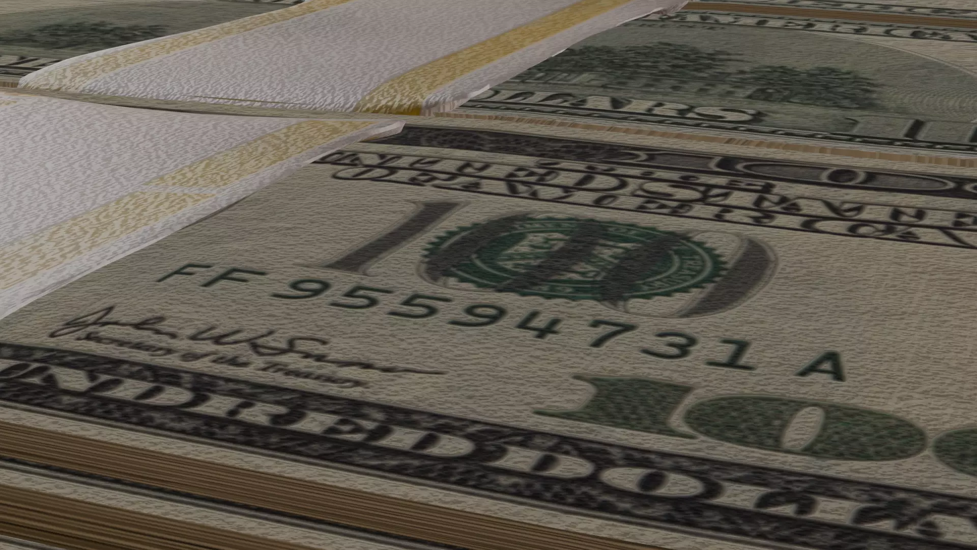 Money racks Free low-poly 3D model