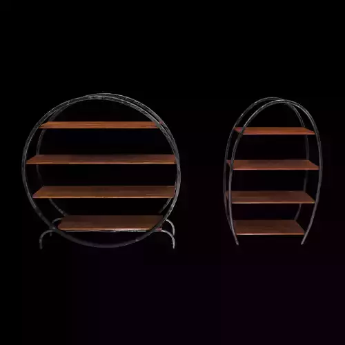 Circular Bookshelf Low-poly 3D model