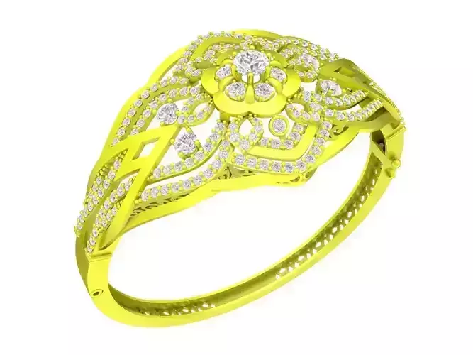A6361 Luxury Diamond Women Bangle Bracelets 3D Model