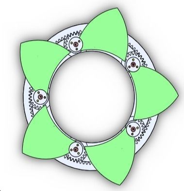 D500T80 wood iris mechanism laser cut  3D print model_11