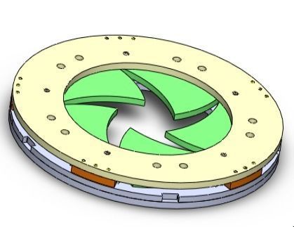 D500T80 wood iris mechanism laser cut  3D print model_3