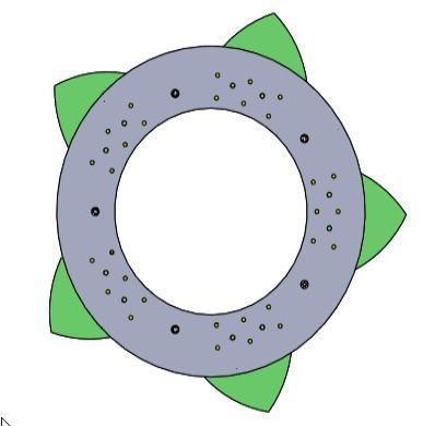 D500T80 wood iris mechanism laser cut  3D print model_9