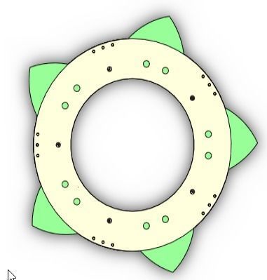 D500T80 wood iris mechanism laser cut  3D print model_8