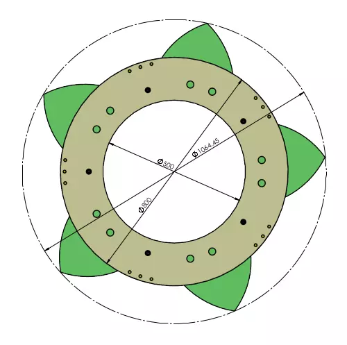D500T80 wood iris mechanism laser cut  3D print model_0