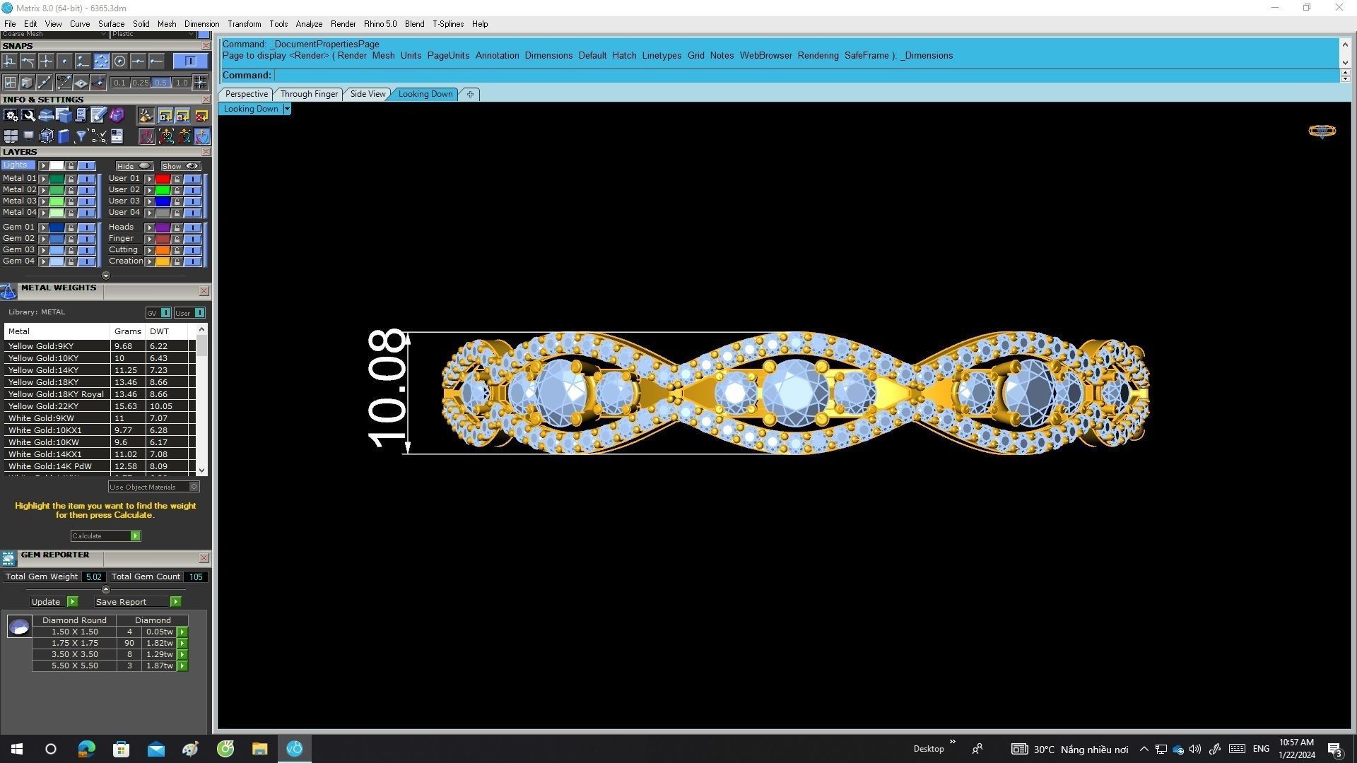 A6365 Luxury Diamond Women Bangle Bracelets 3D Model 3D print model_5