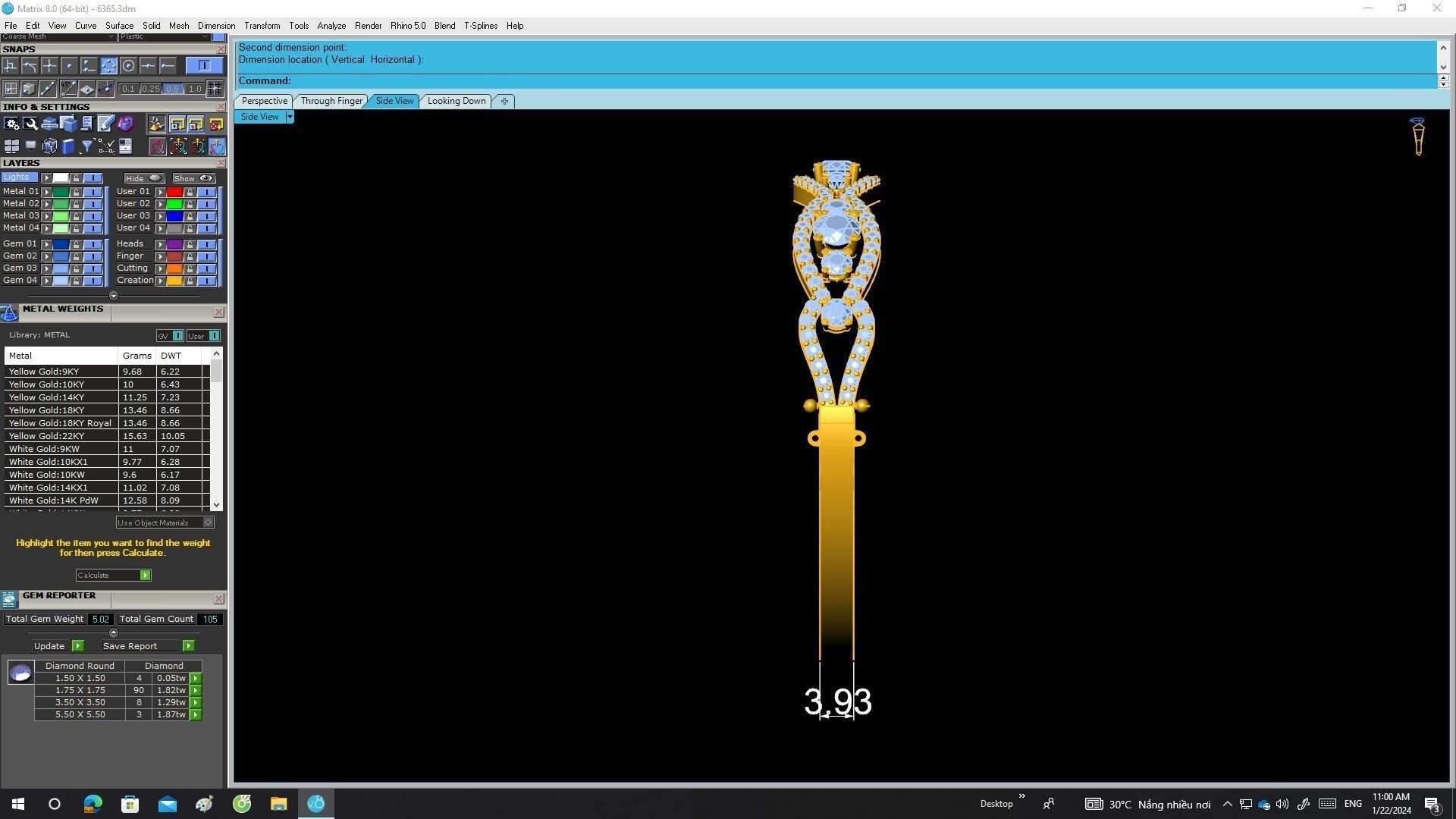 A6365 Luxury Diamond Women Bangle Bracelets 3D Model 3D print model_7