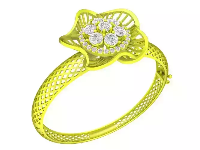 A6402 Luxury Diamond Women Bangle Bracelets 3D Model