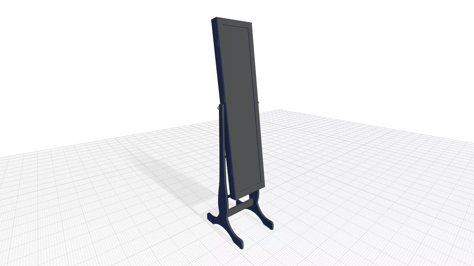 Albali Manufactured Wood Rectangle Floor Mirror 3D model_0