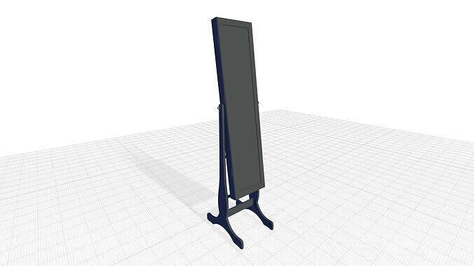 Albali Manufactured Wood Rectangle Floor Mirror 3D model