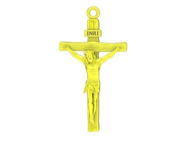 4961 jesus cross pendant  3D print model