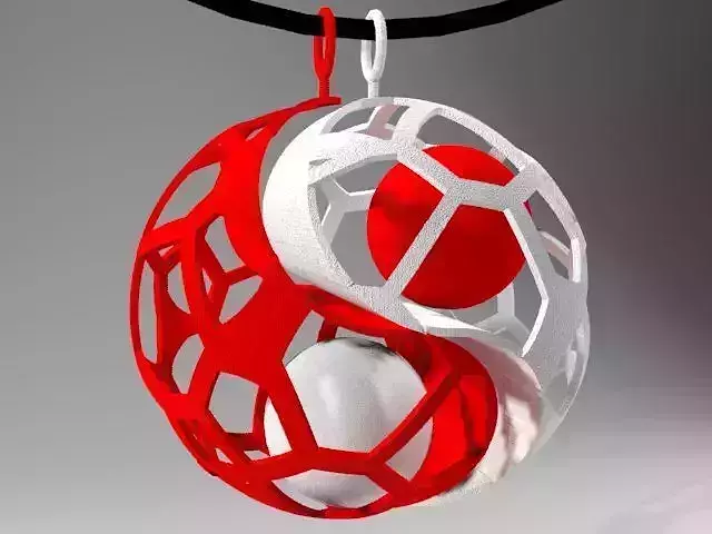 The Yin And Yang of Love Voronoi 3D print model