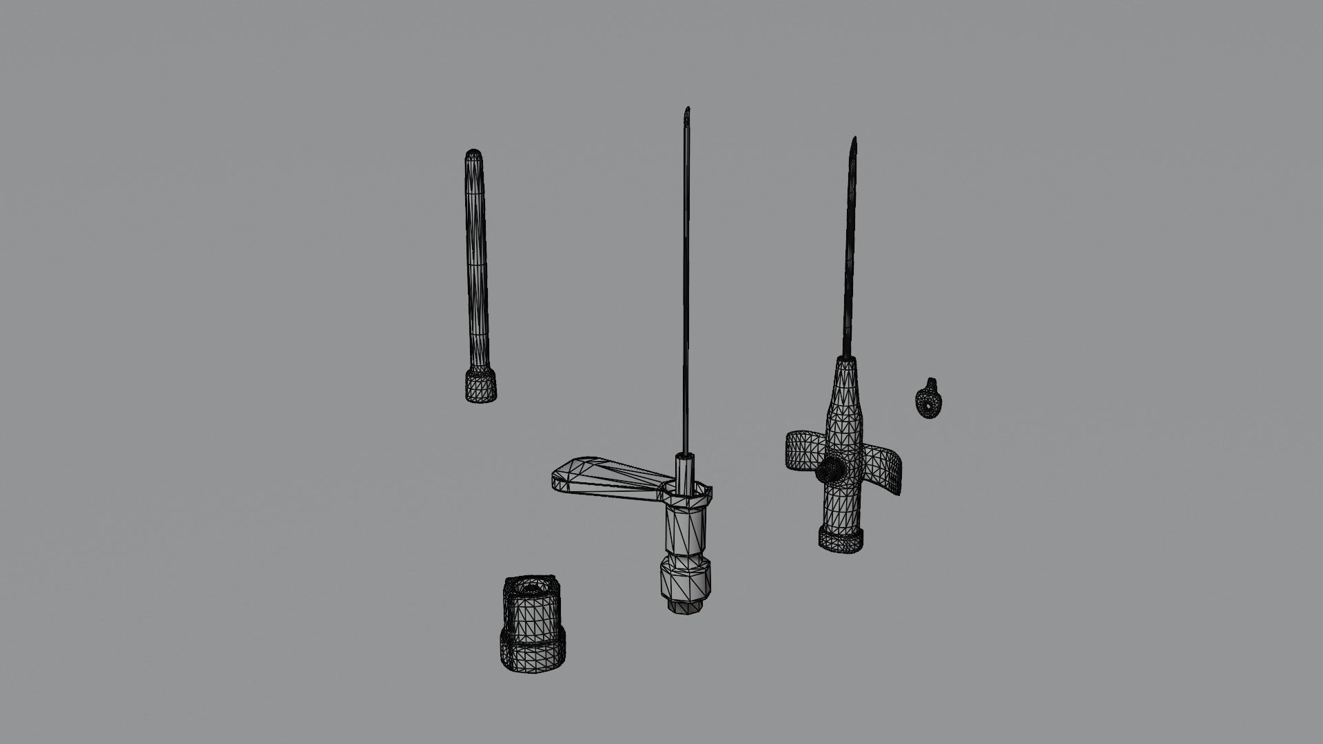 Cannula Low-poly 3D model_2