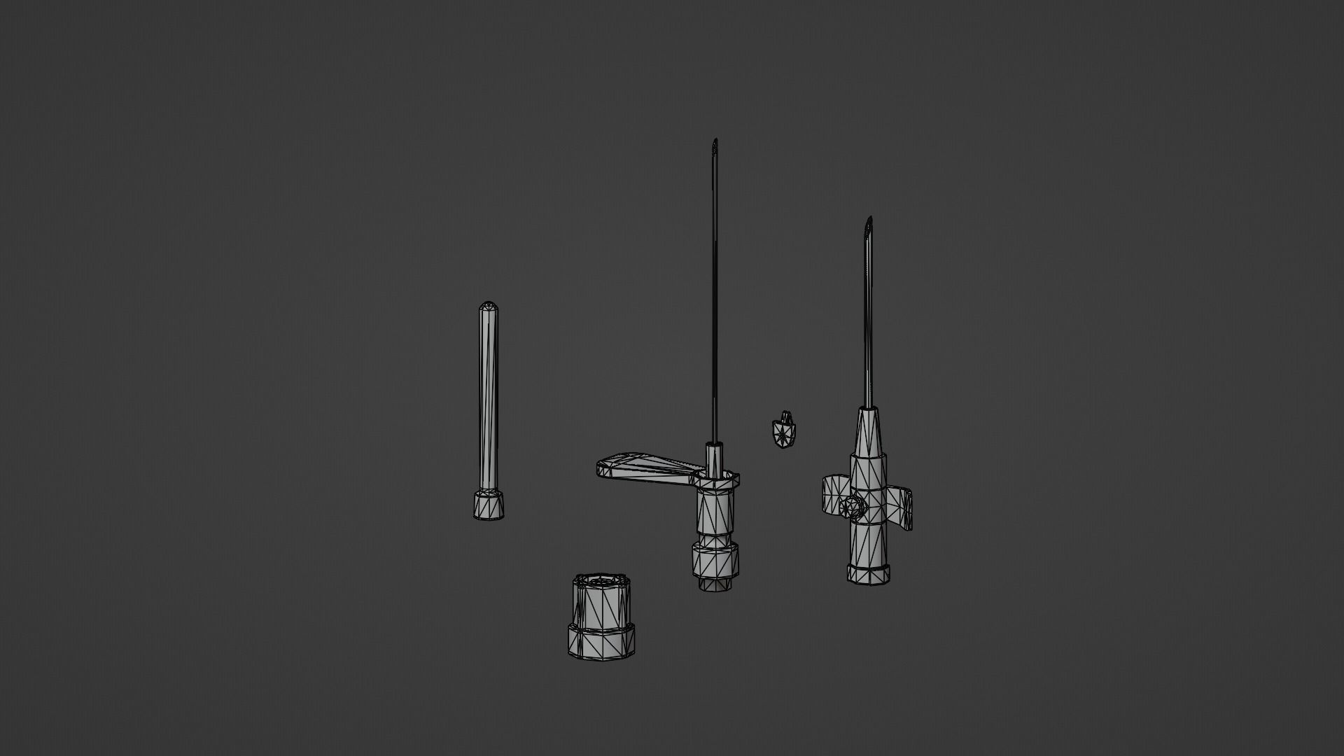 Cannula Low-poly 3D model_1