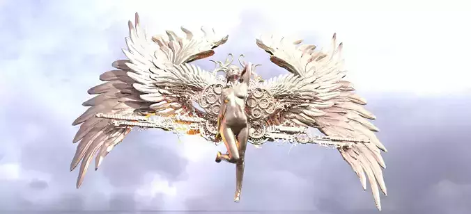 Seraphim Time falls Sculpture 