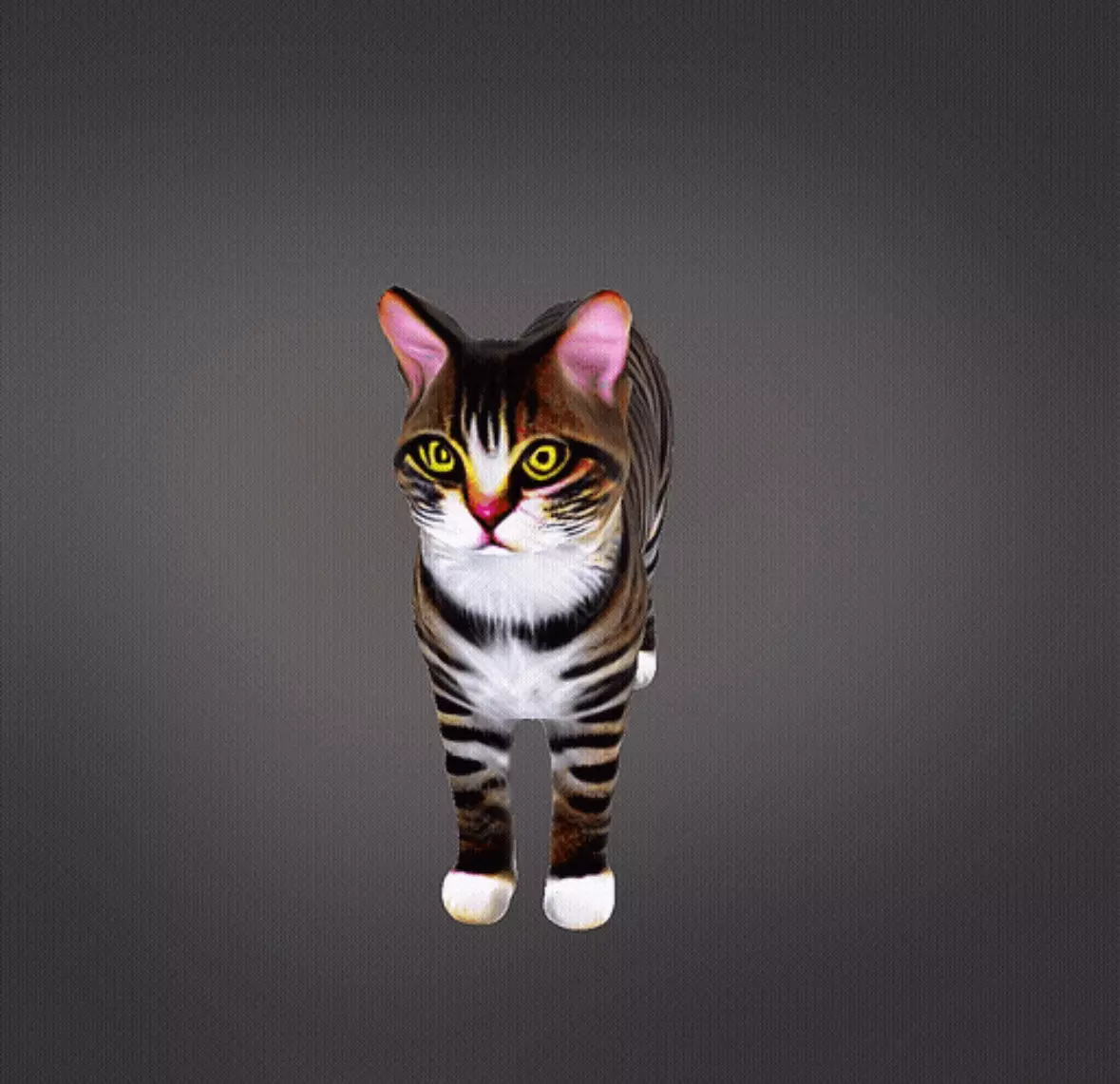 Realistic Cat 3D print model_0