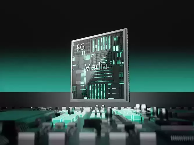 Mobile phone computer technology chip 3D scene model Low-poly 3D model