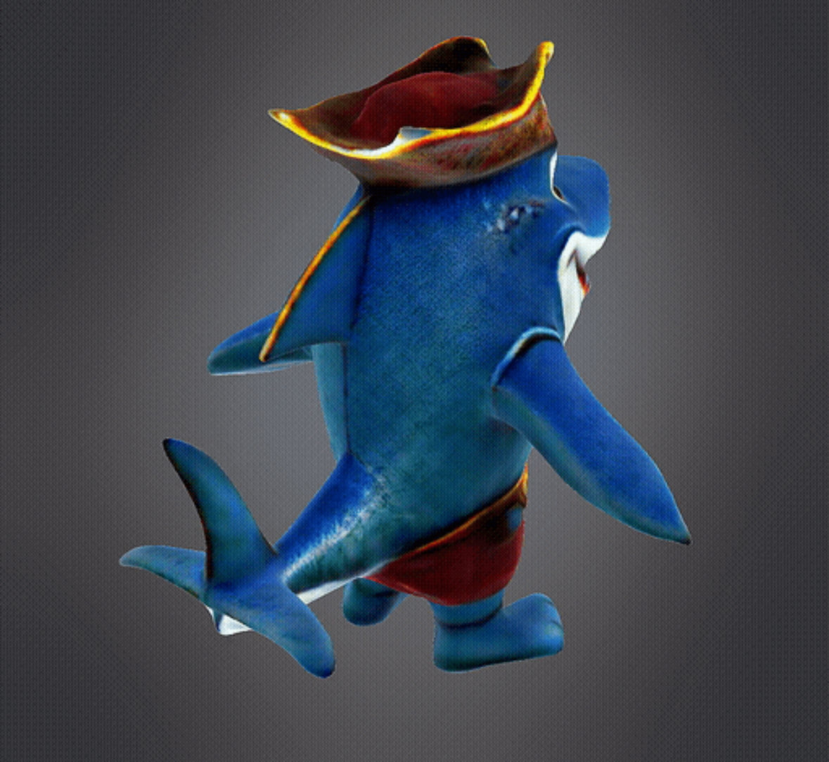 Pirate Shark 3d Model 3D print model_3