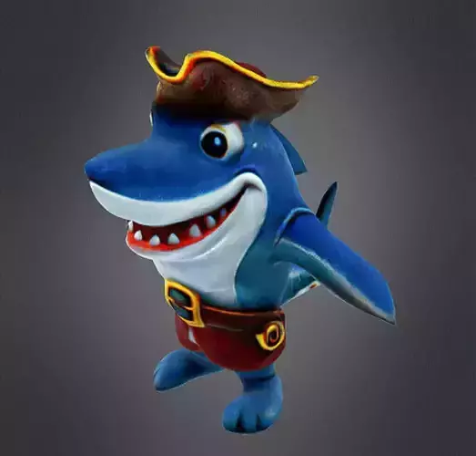 Pirate Shark 3d Model